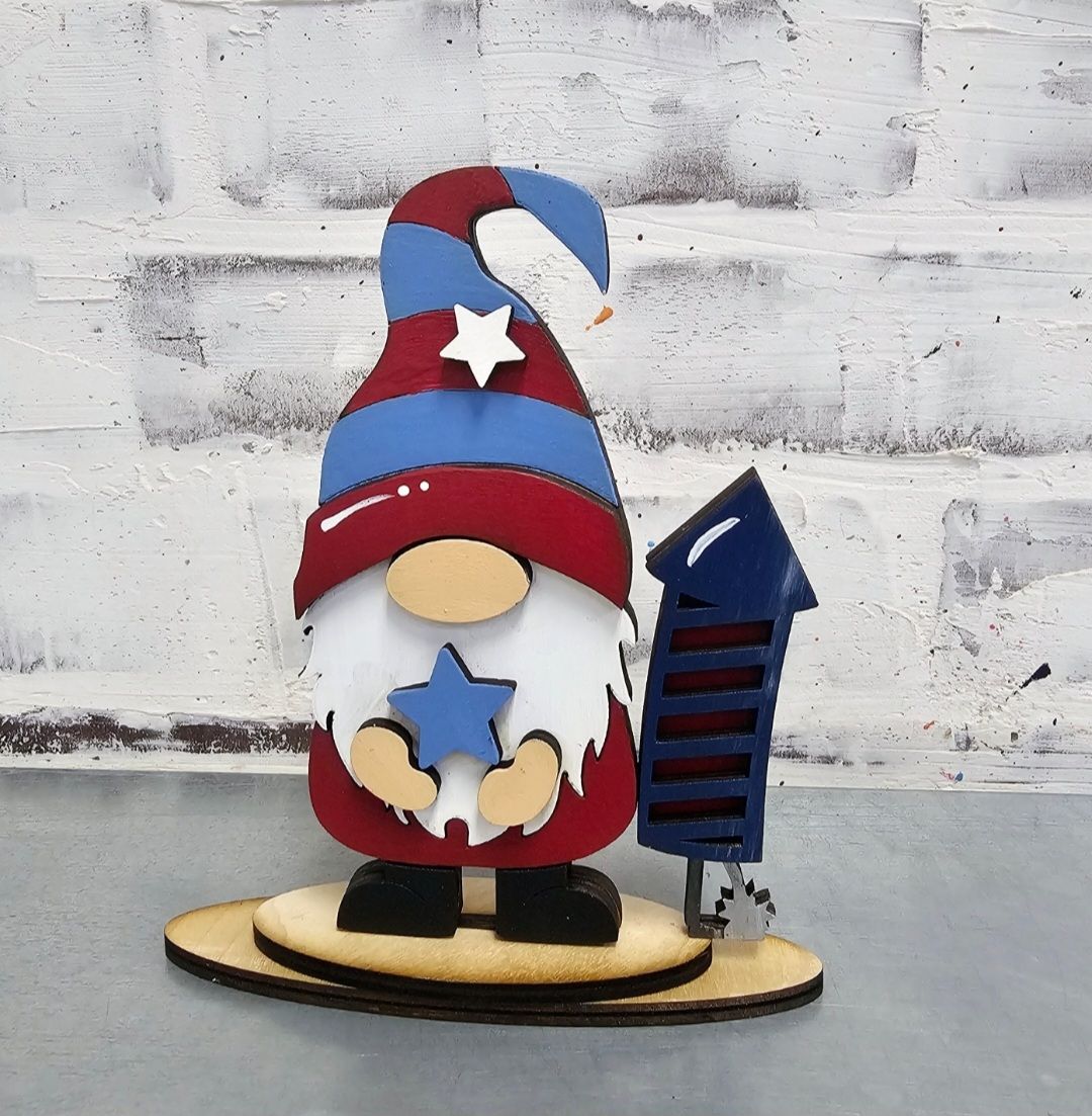 SET OF 5 PATRIOTIC MINI GNOMES