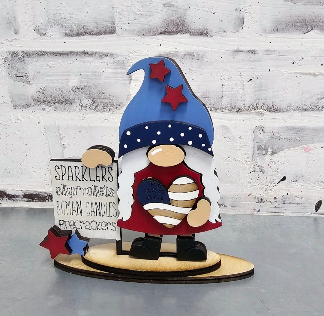 SET OF 5 PATRIOTIC MINI GNOMES
