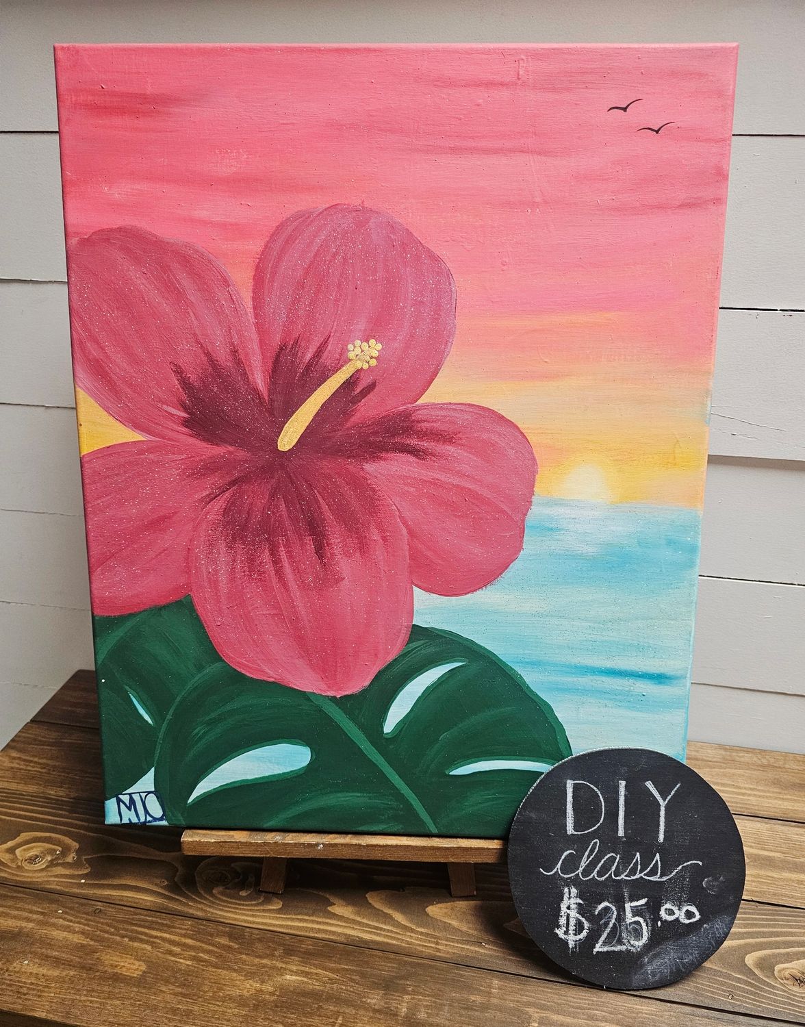 SUNSET HIBISCUS CANVAS NIGHT ( JULY 16TH 7PM)