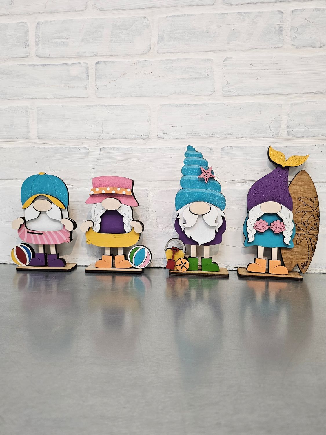 SET OF 4 BEACH MINI GNOMES