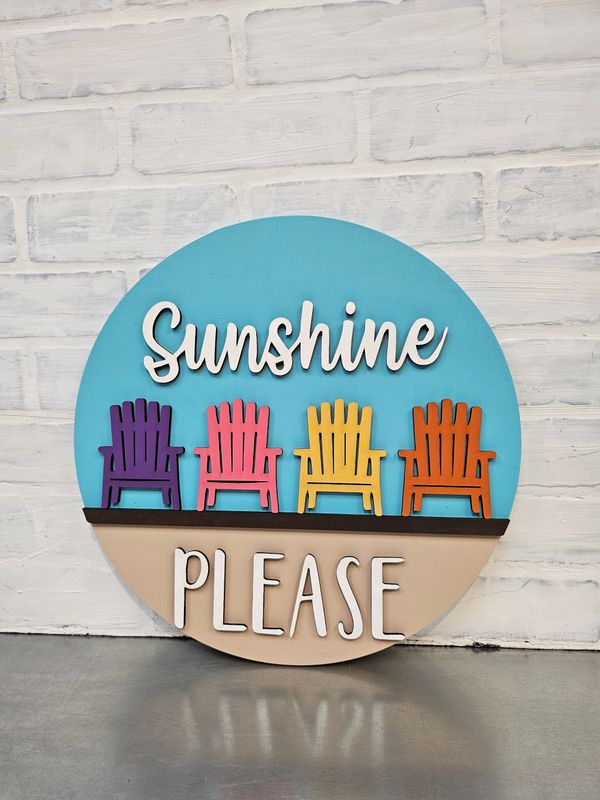 ROUND SUNSHINE PLEASE (15&quot;)*