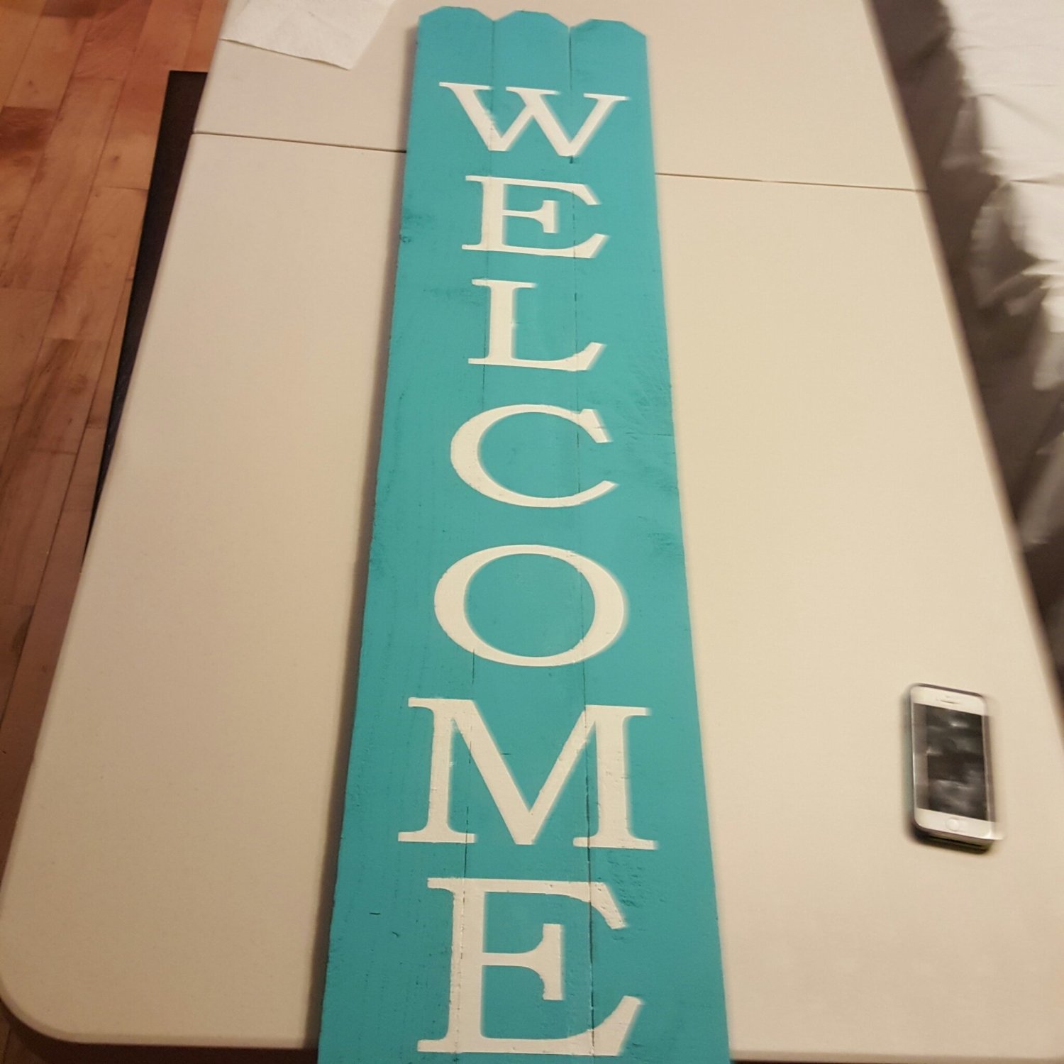 WELCOME FENCE POST SIGN-**