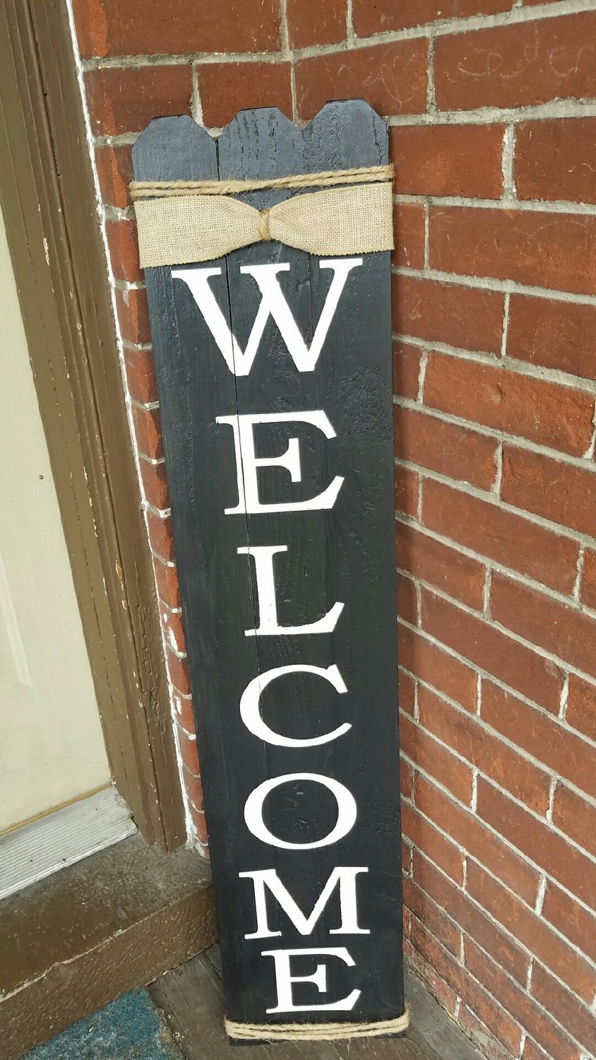 WELCOME FENCE POST SIGN-**