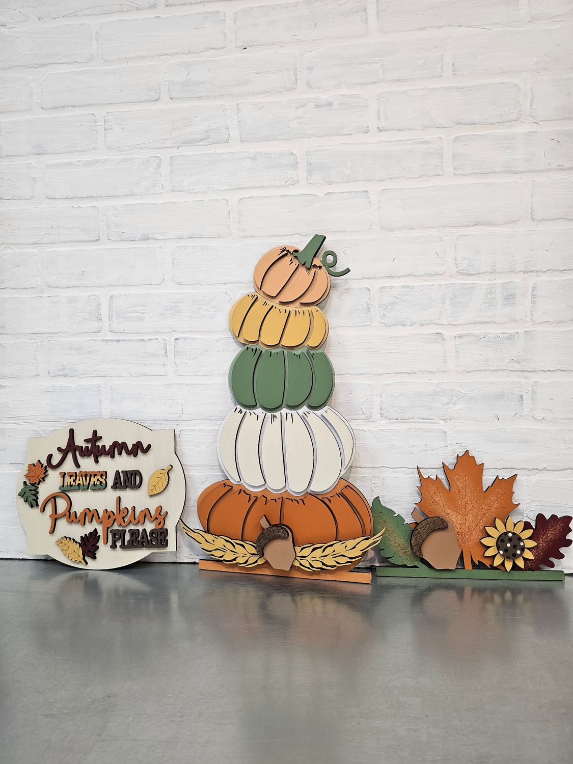 CHANGEABLE PORCH LEANER- FALL SET ( NO LEANER)