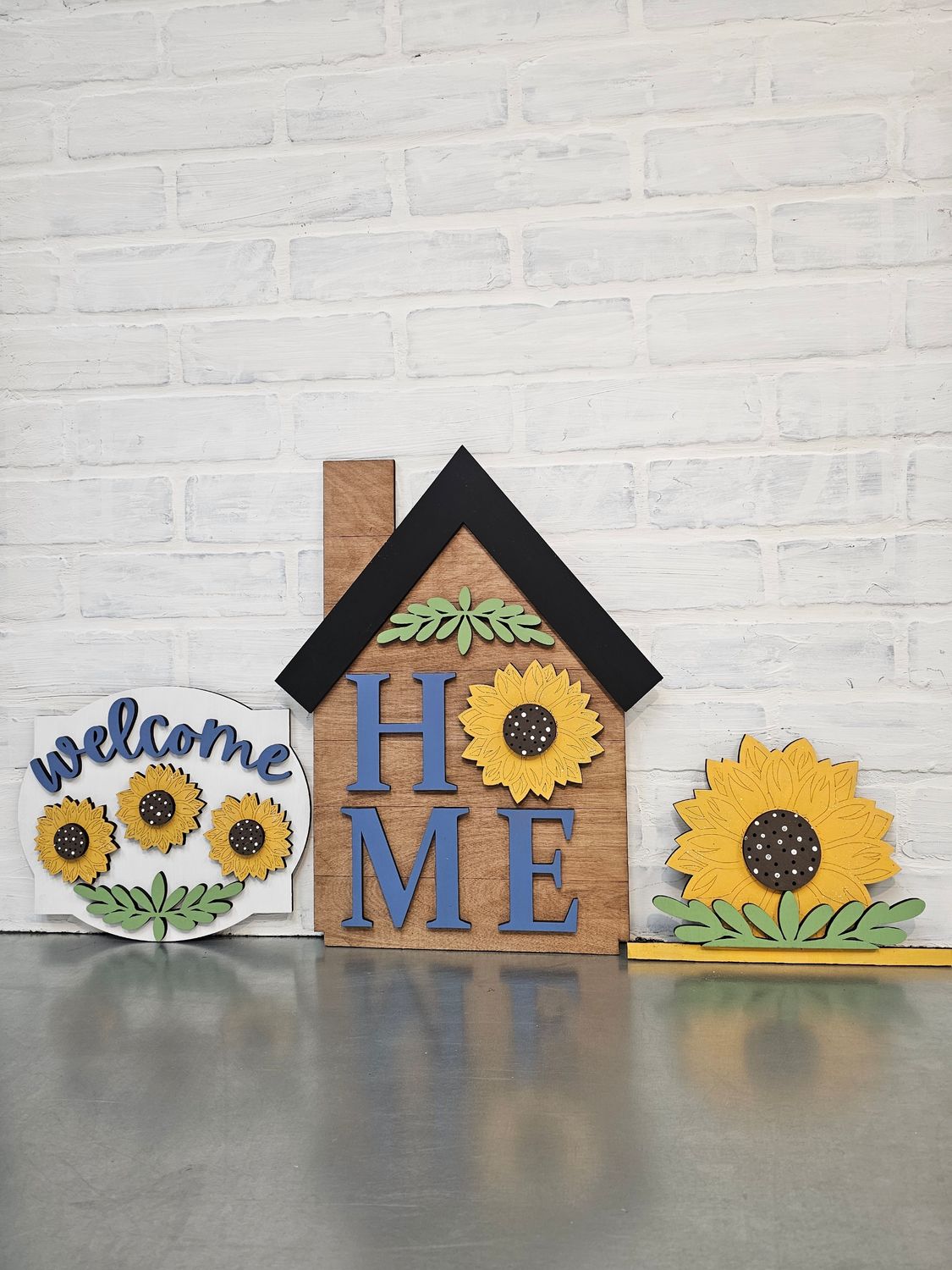 CHANGEABLE PORCH LEANER-SUNFLOWER SET ( NO LEANER)
