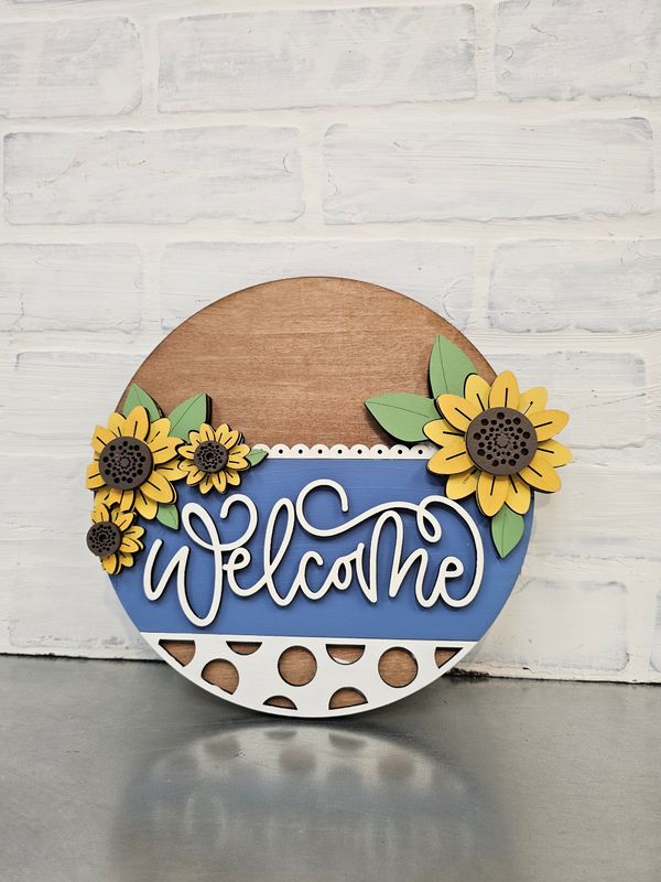 SHIPLAP CHANGEABLE LACE SIGN- SUNFLOWER SET ( NO SIGN)