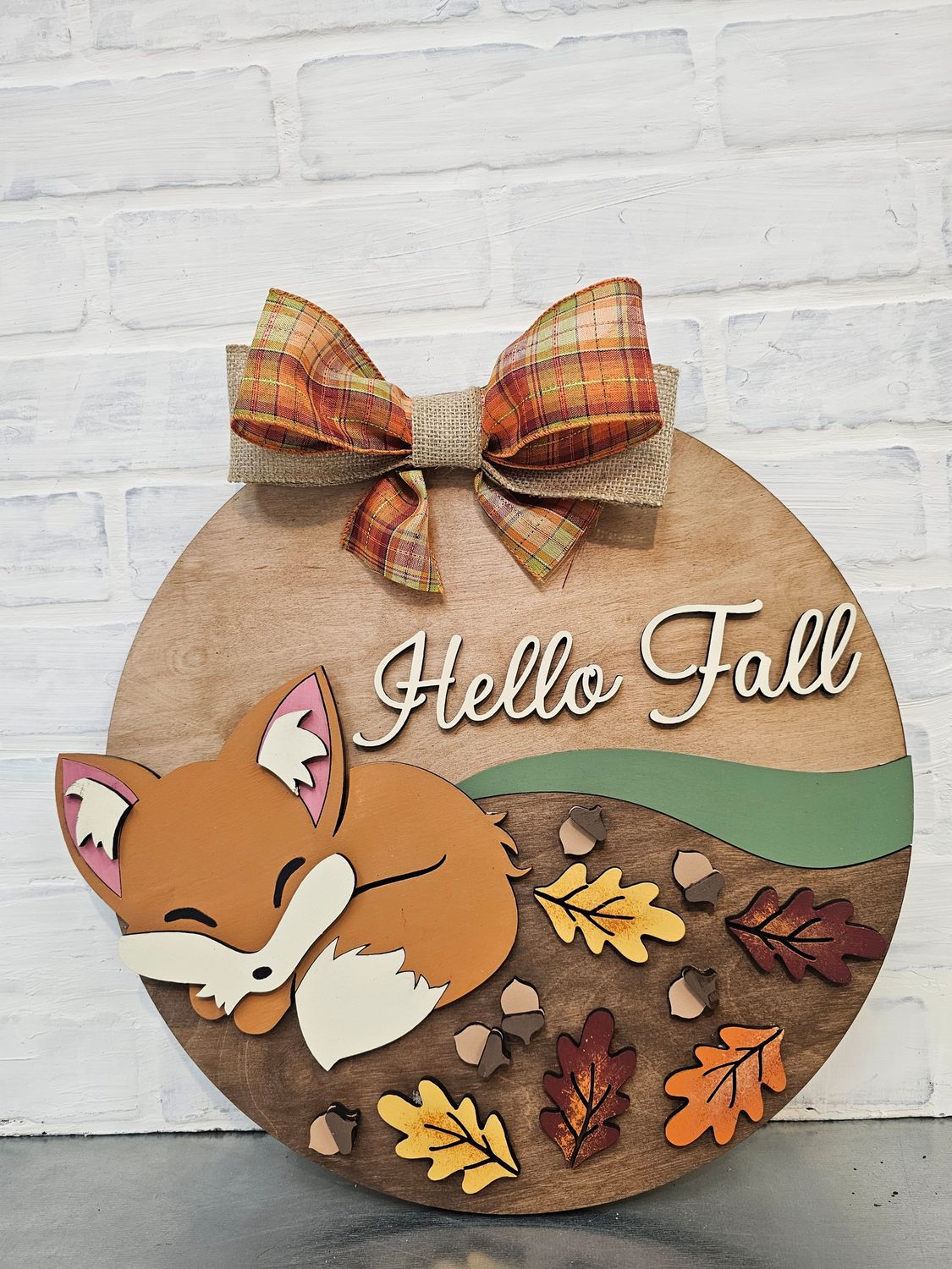 HELLO FALL LITTLE FOX CIRCLE ( 15&quot;)
