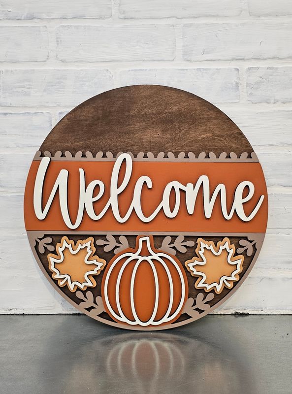PUMPKIN WELCOME CIRCLE ( 15&quot;)