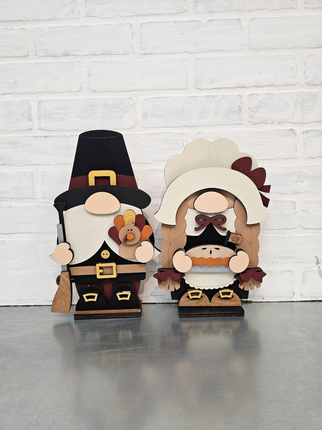 BOY &amp; GIRL PILGRIM GNOMES