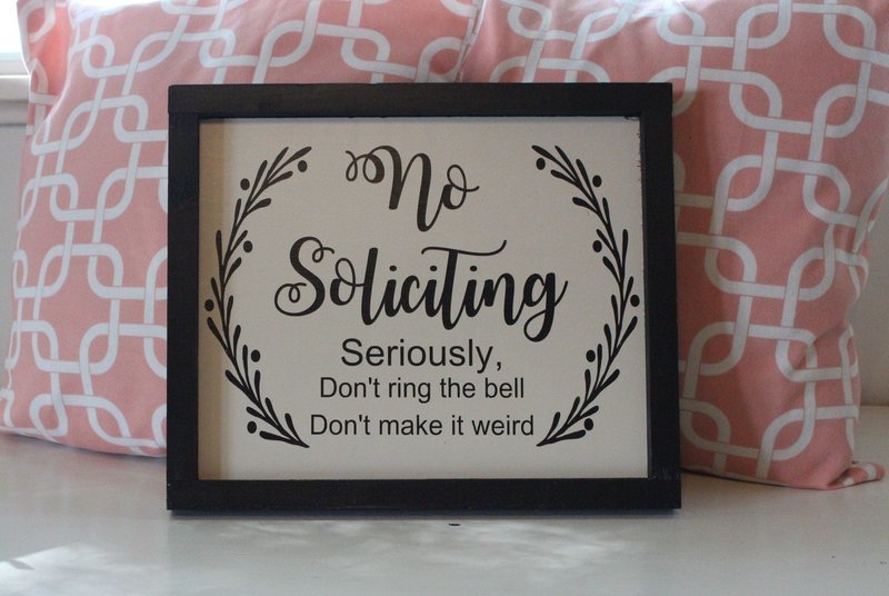 NO SOLICITING SIGN (10 x 12&quot;)-L