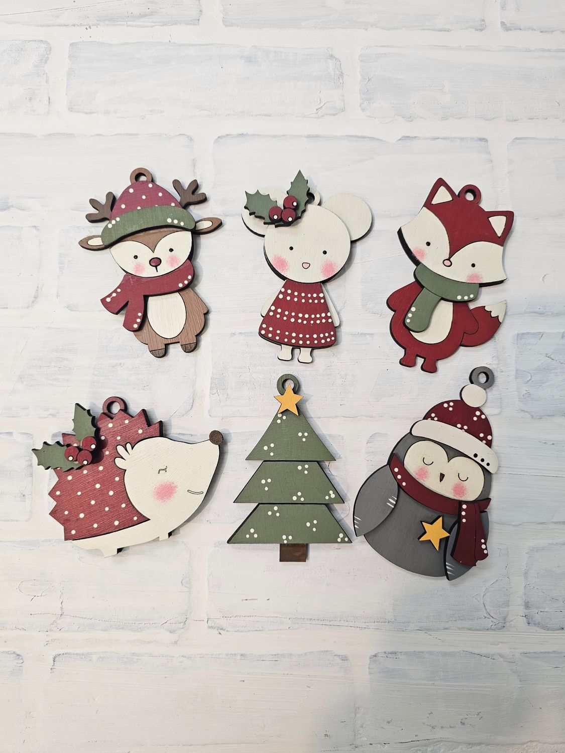 TREE ORNAMENTS-WOODLAND ANIMALS