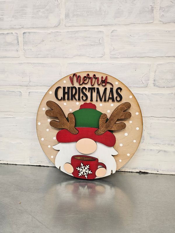 SHIPLAP CHANGEABLE LACE SIGN-CHRISTMAS GNOME SET