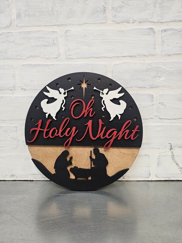 SHIPLAP CHANGEABLE LACE SIGN-NATIVITY SET