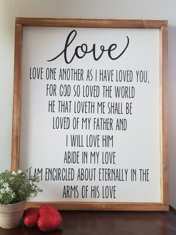 LOVE SCRIPTURE SIGN (16 x 20&quot;)-P