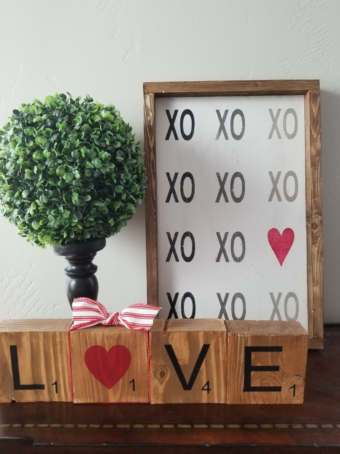 OMBRE XO HEART SIGN (10 x 16")-P