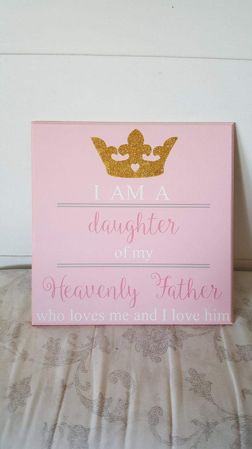 I AM A DAUGHTER OF A KING (12 X 12)-*