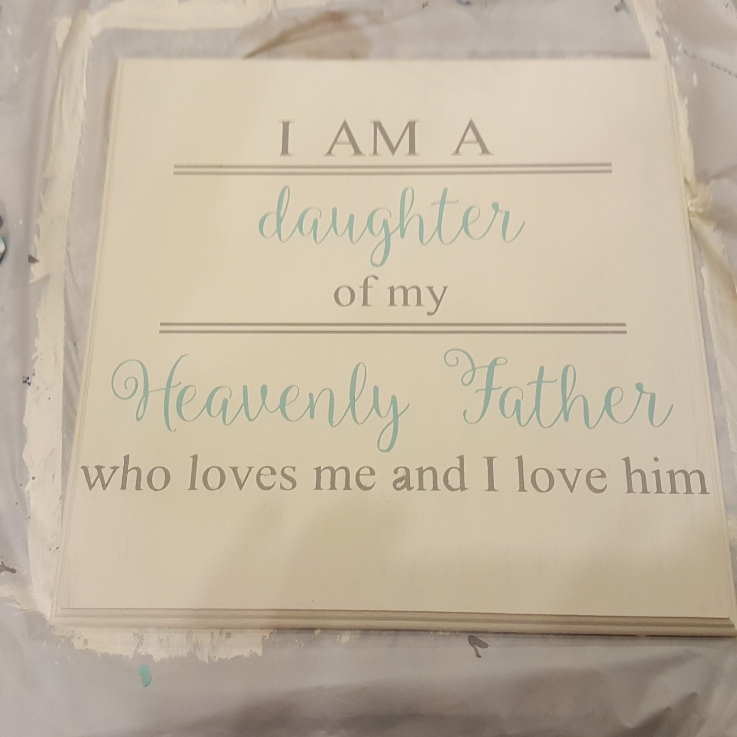 I AM A DAUGHTER OF A KING (12 X 12)-*