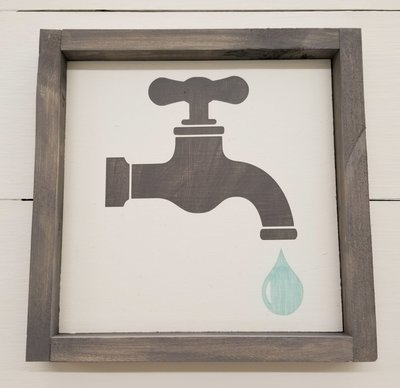 VINTAGE FAUCET SIGN (8 x 8&quot;)