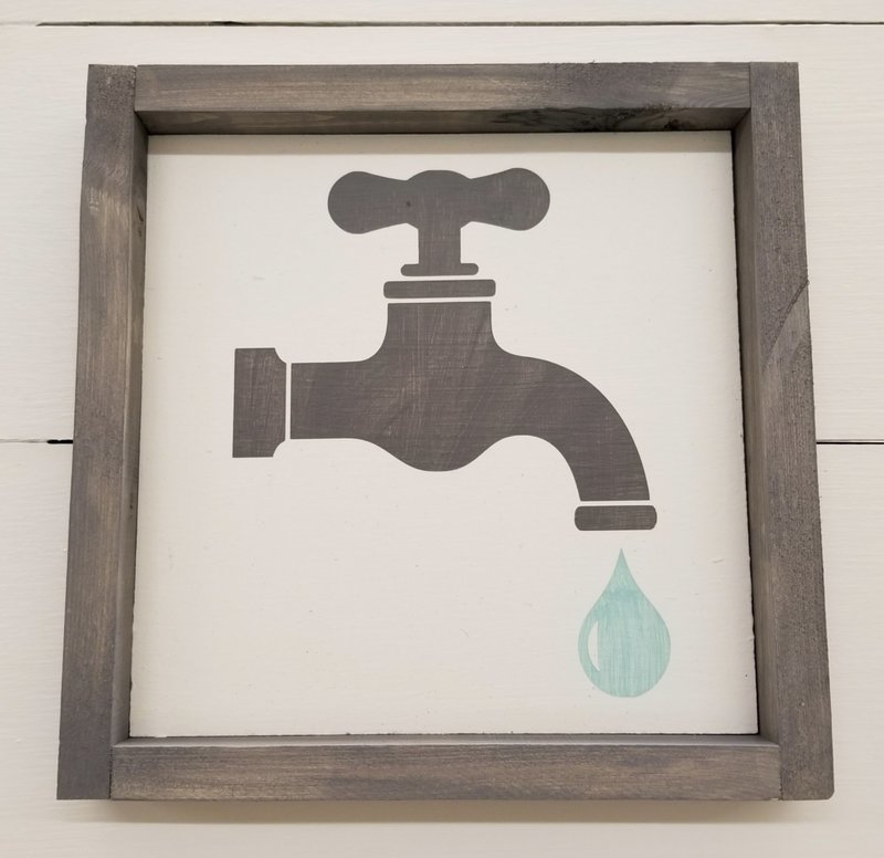 VINTAGE FAUCET SIGN (8 x 8&quot;)
