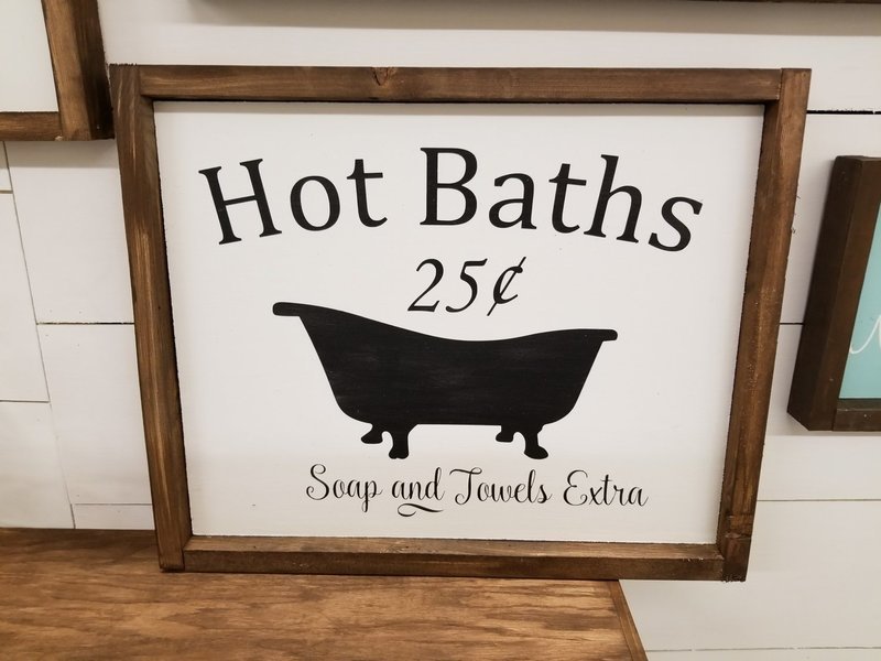 HOT BATHS SIGN (12 x 15&quot;)-L