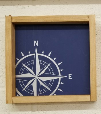 SMALL COMPASS SIGN (8 x 8&quot;)