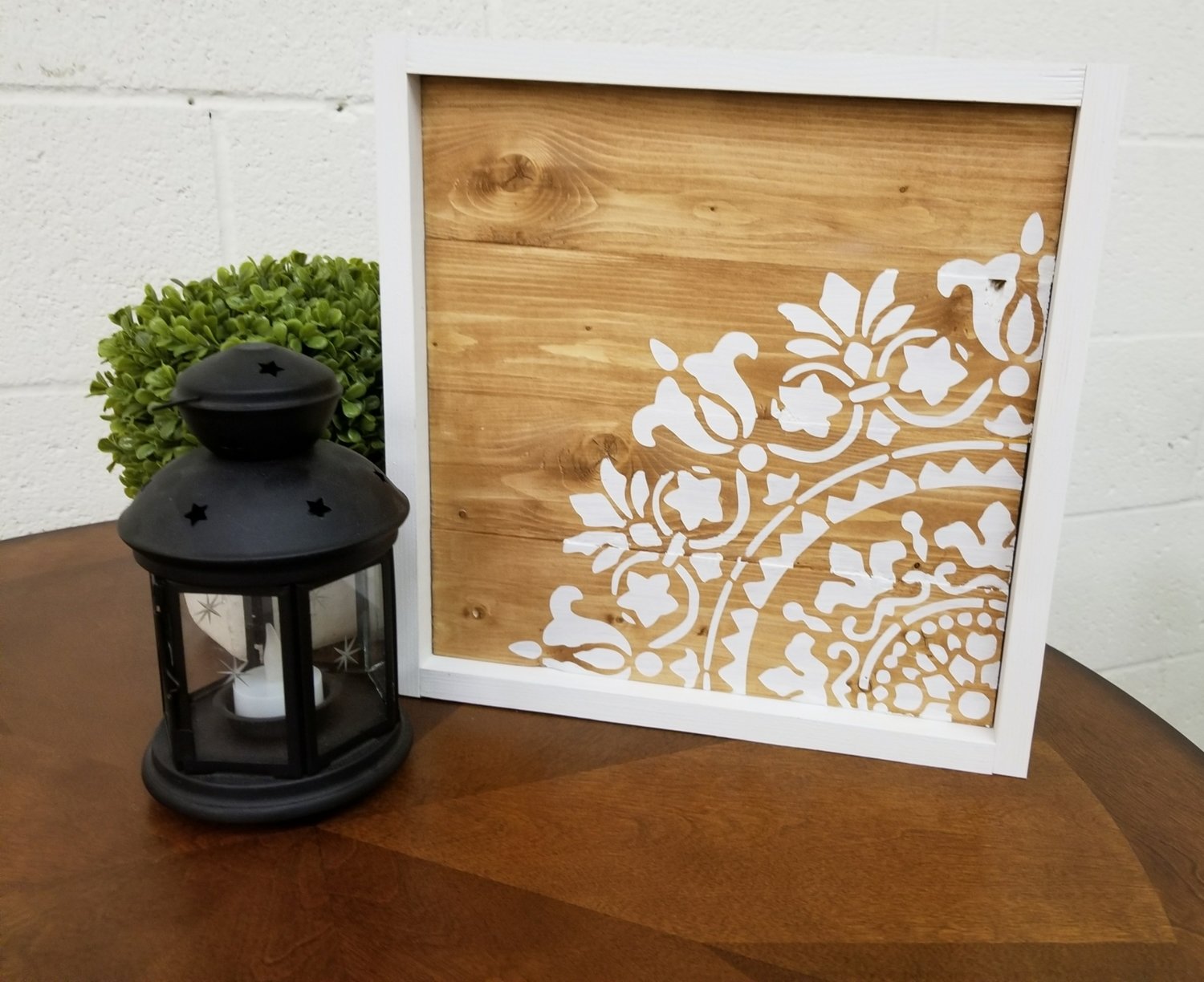 PARTIAL MANDALA DESIGN SIGN (12 x 12&quot;)-*