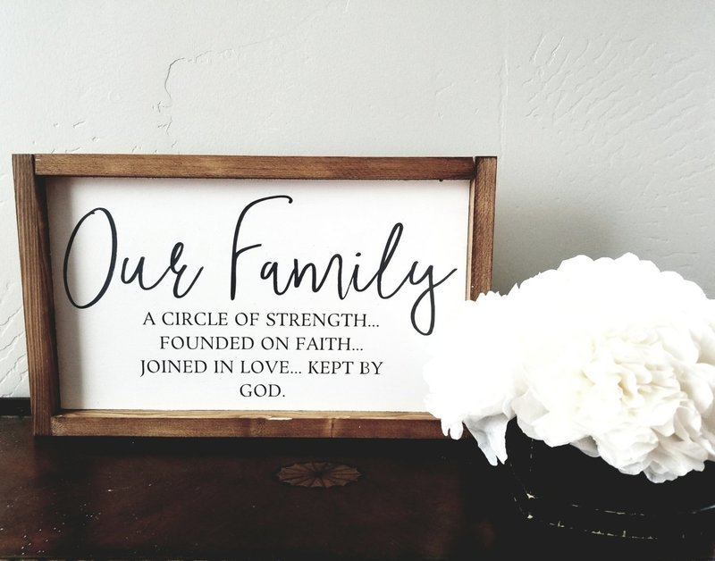 OUR FAMILY SIGN (8 x 14")-L