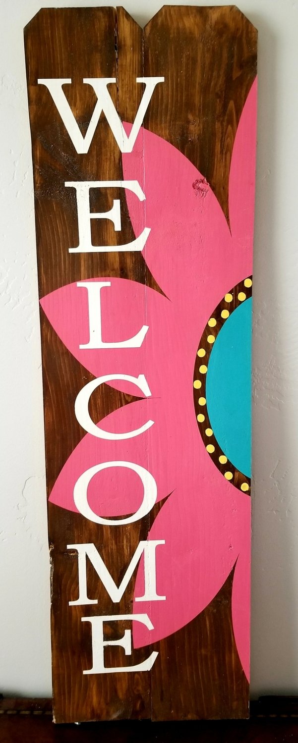 FLOWER WELCOME POST (36&quot;)-P*