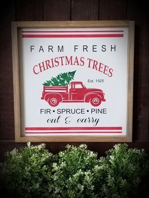 CUT &amp; CARRY CHRISTMAS TREES (14 x 14")