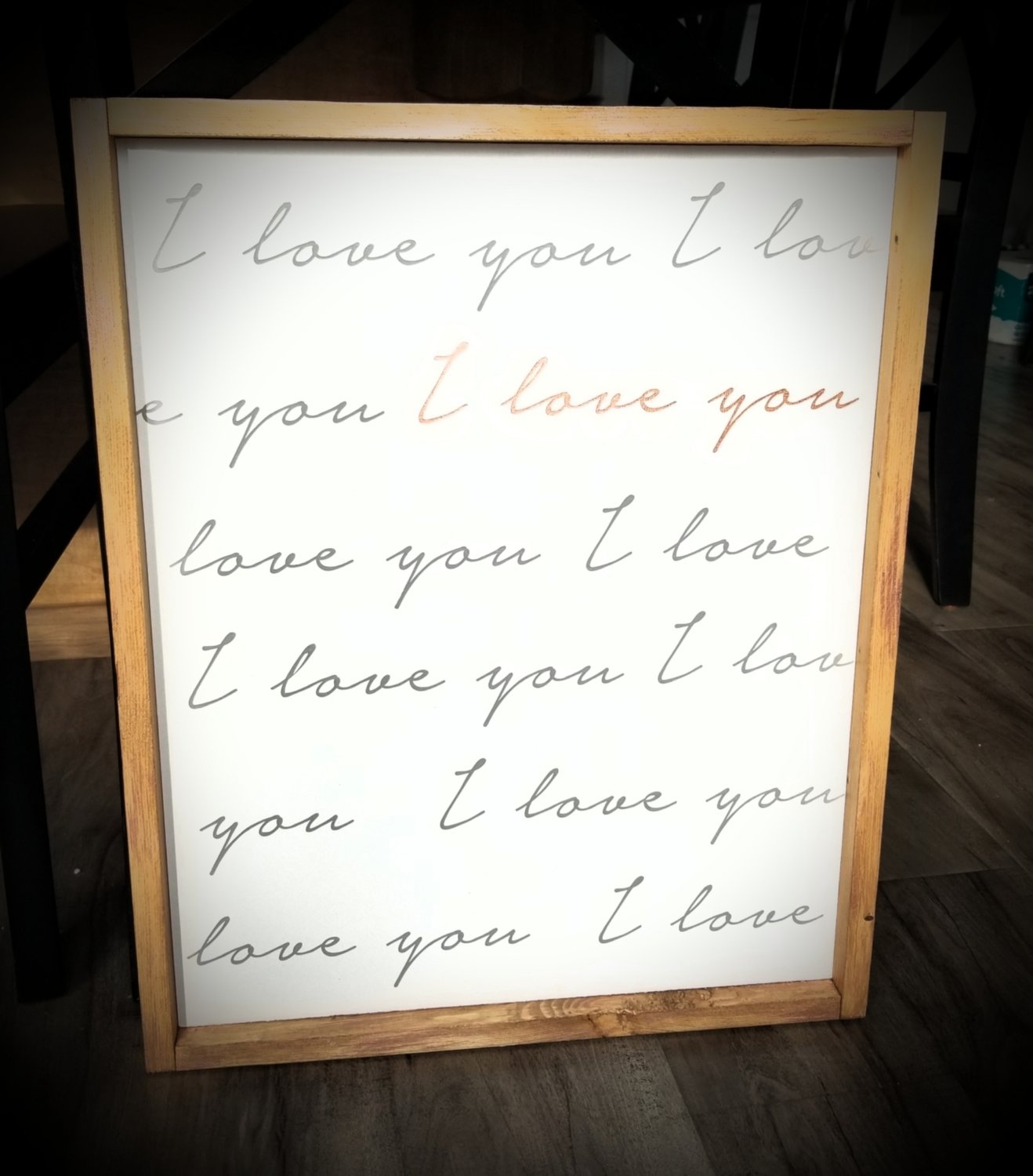 I LOVE YOU SCRIPT SIGN (16 x 20&quot;)-P