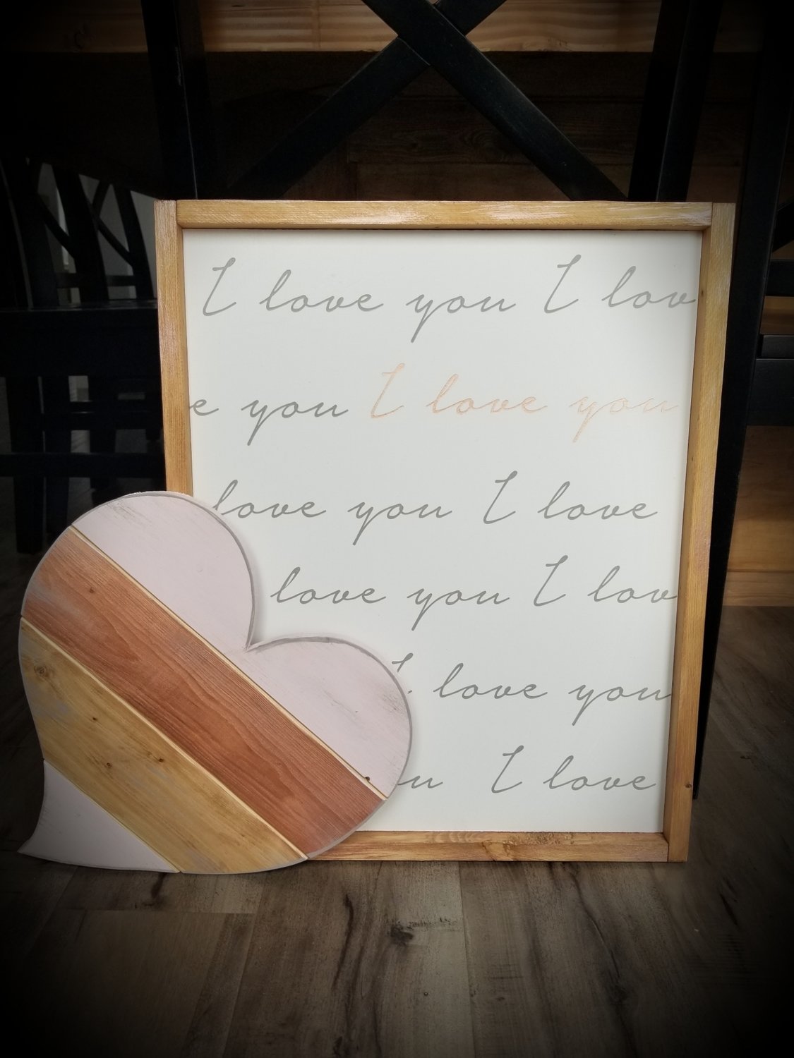 I LOVE YOU SCRIPT SIGN (16 x 20")-P