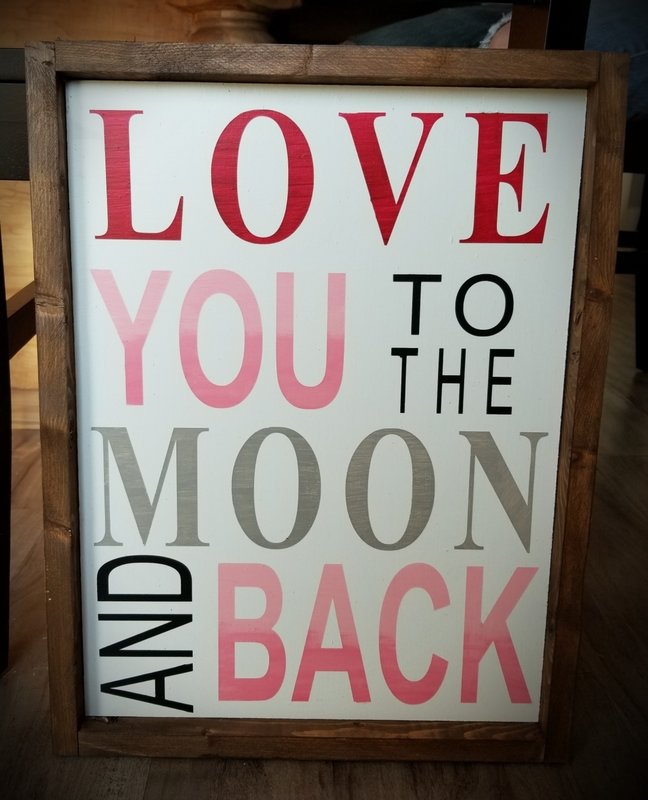 LOVE YOU TO THE MOON (12 x 20")-P