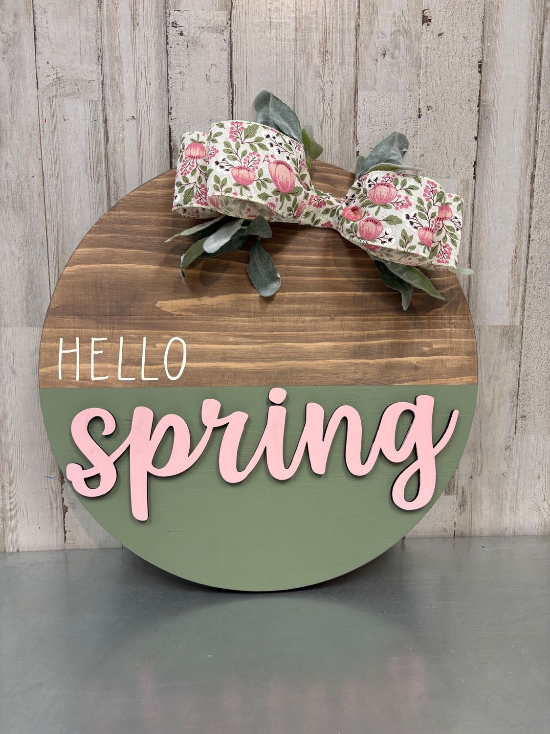 ROUND HELLO SPRING (15")-**