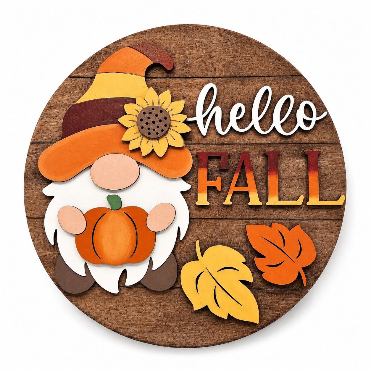 HELLO FALL GNOME ROUND KIT