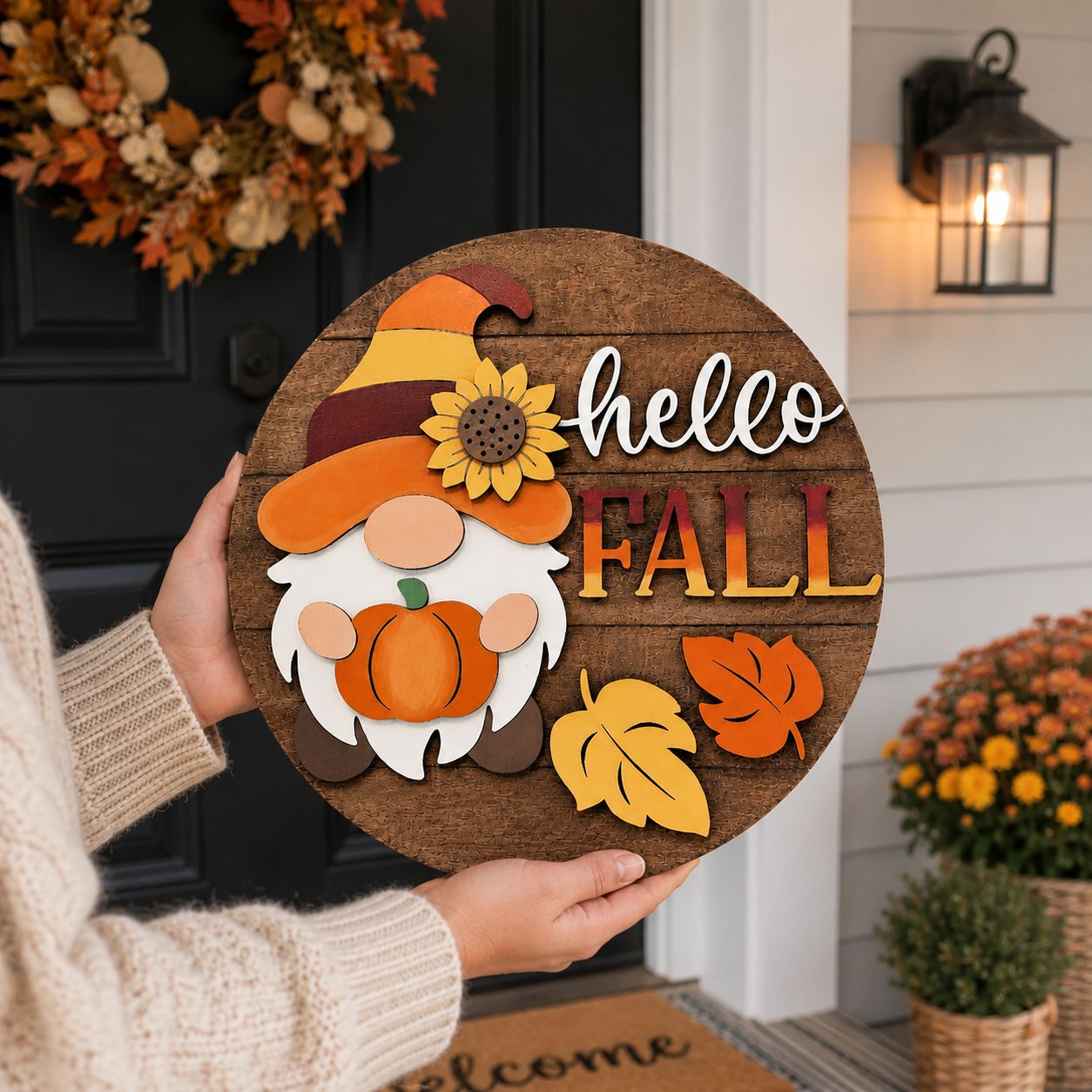 HELLO FALL GNOME ROUND KIT