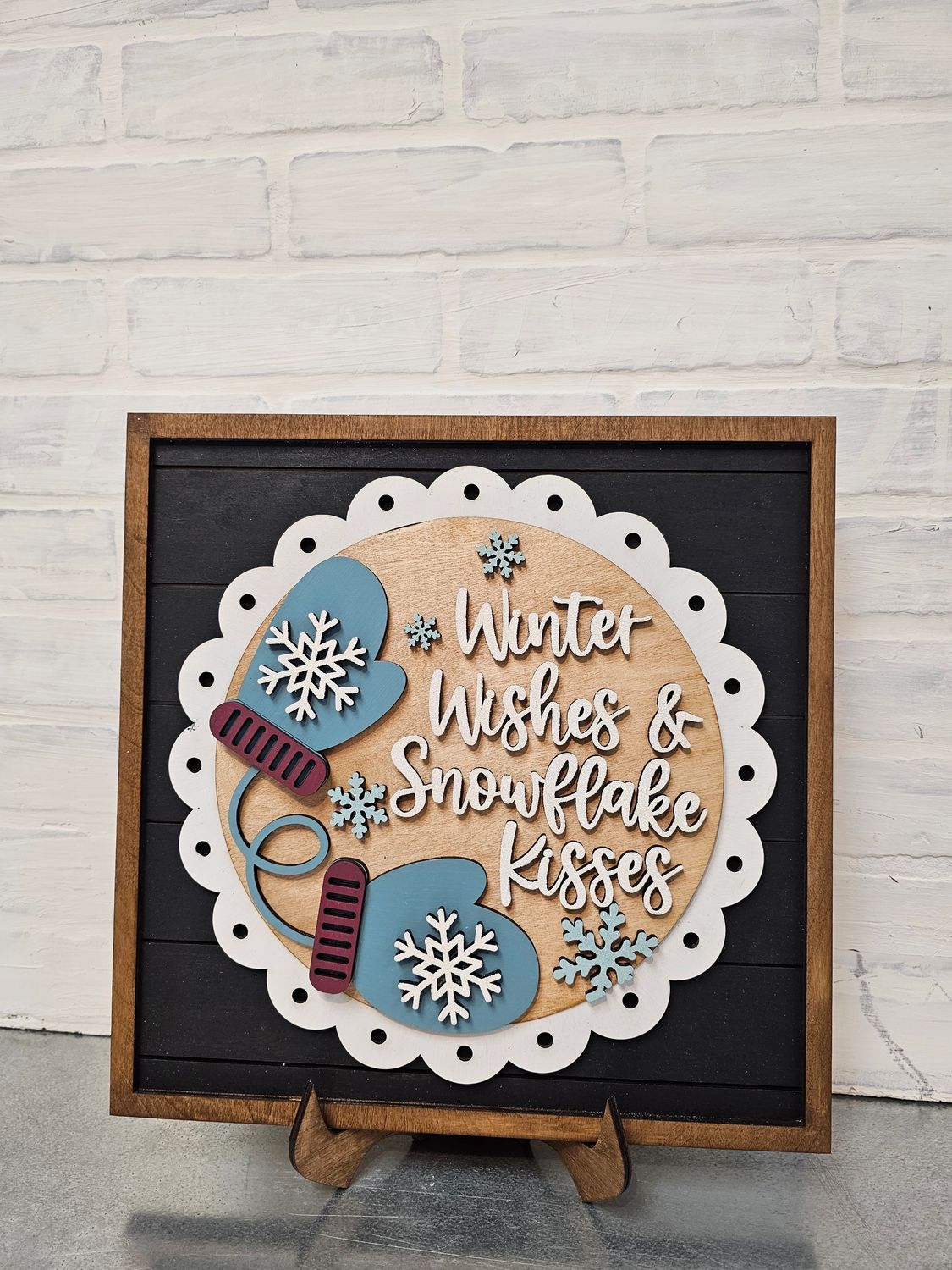 SHIPLAP CHANGEABLE LACE SIGN WITH "CHOSEN SET"