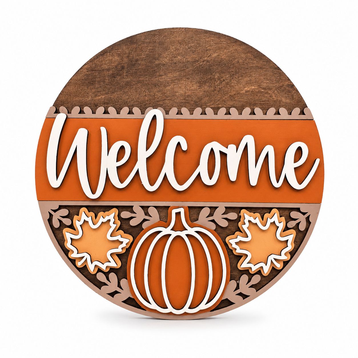 LAYERED PUMPKIN WELCOME ROUND KIT