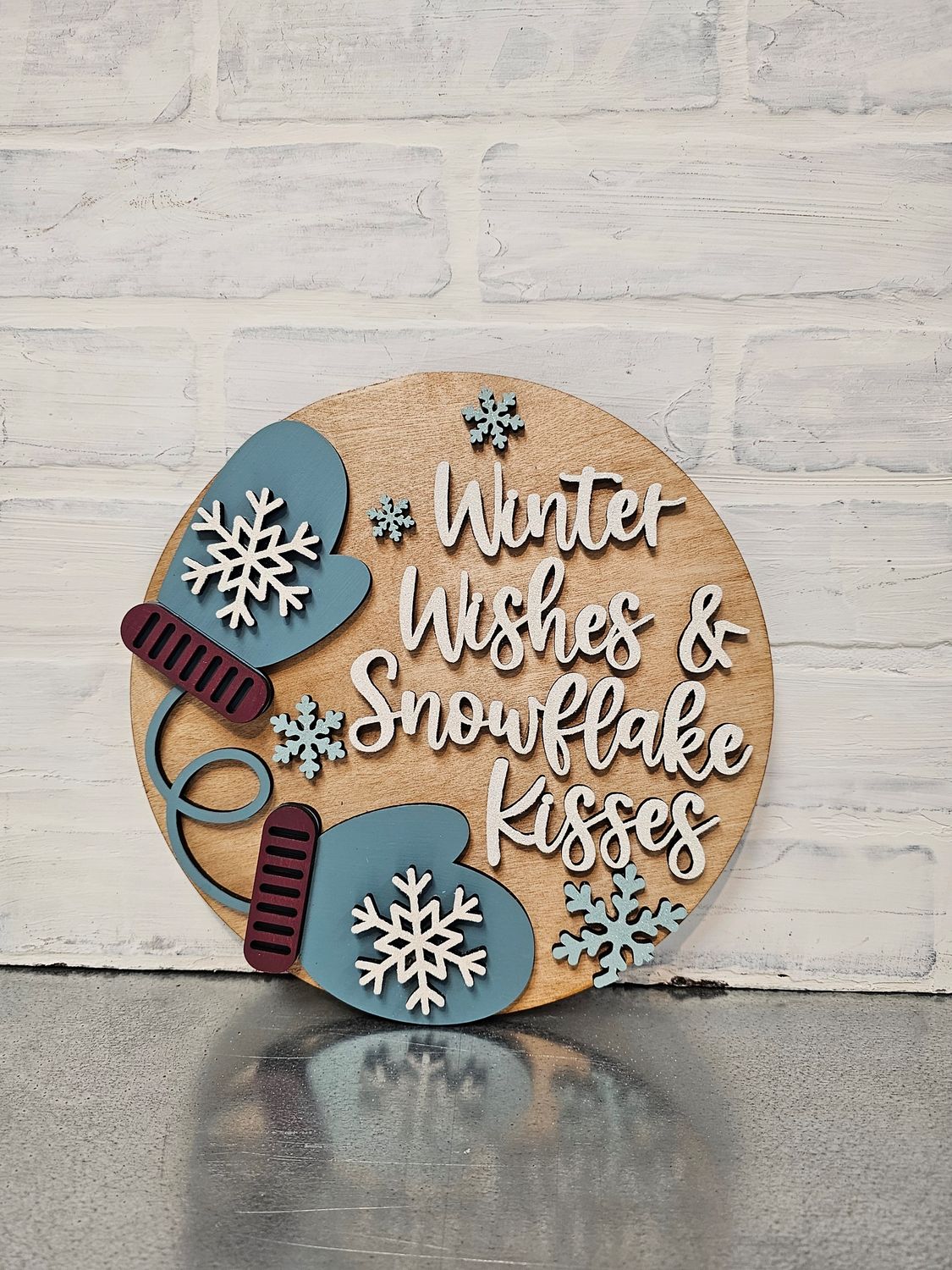 SHIPLAP CHANGEABLE LACE SIGN-WINTER SET ( NO SIGN)