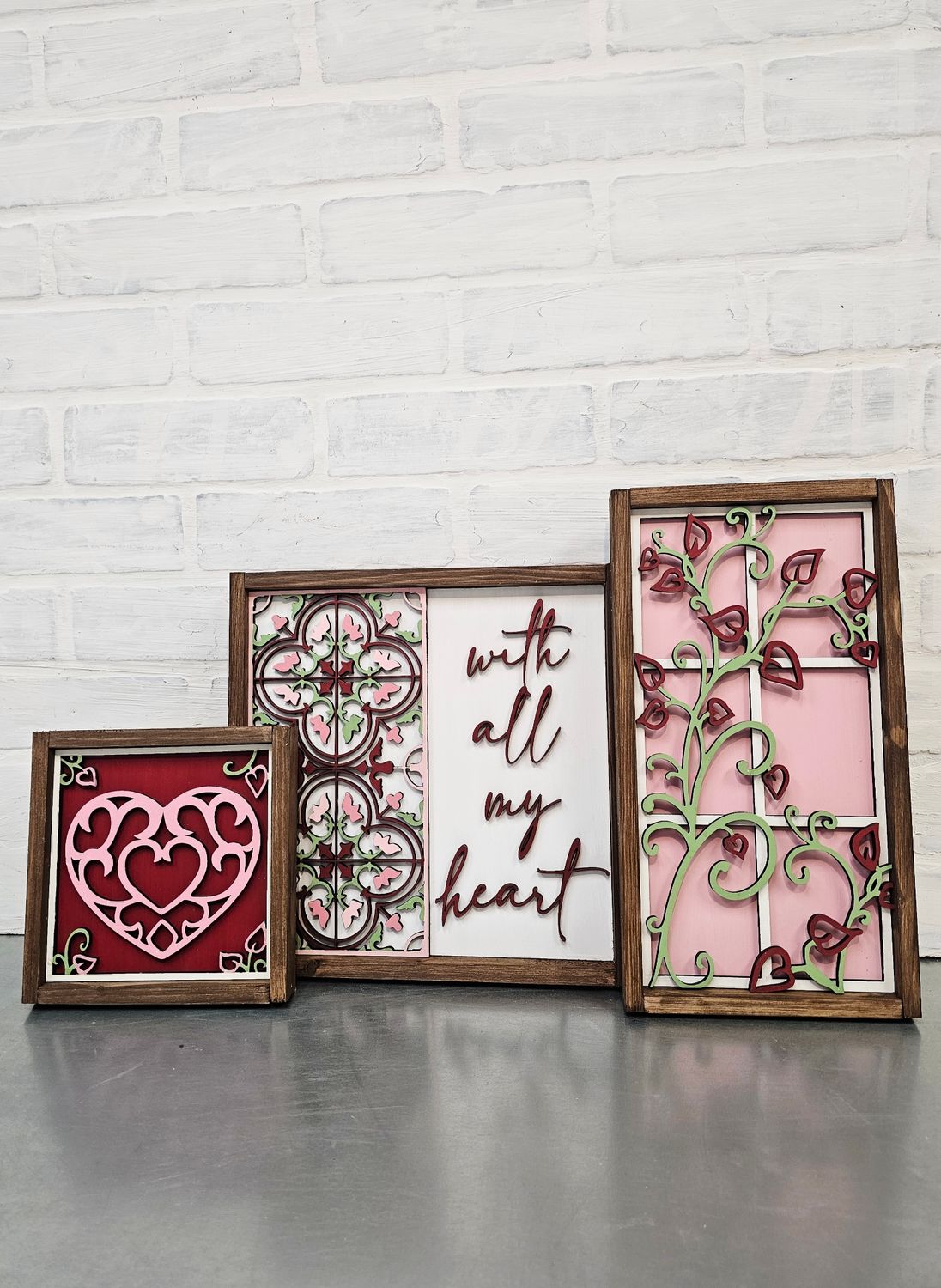 SET OF 3 VALENTINES SIGN