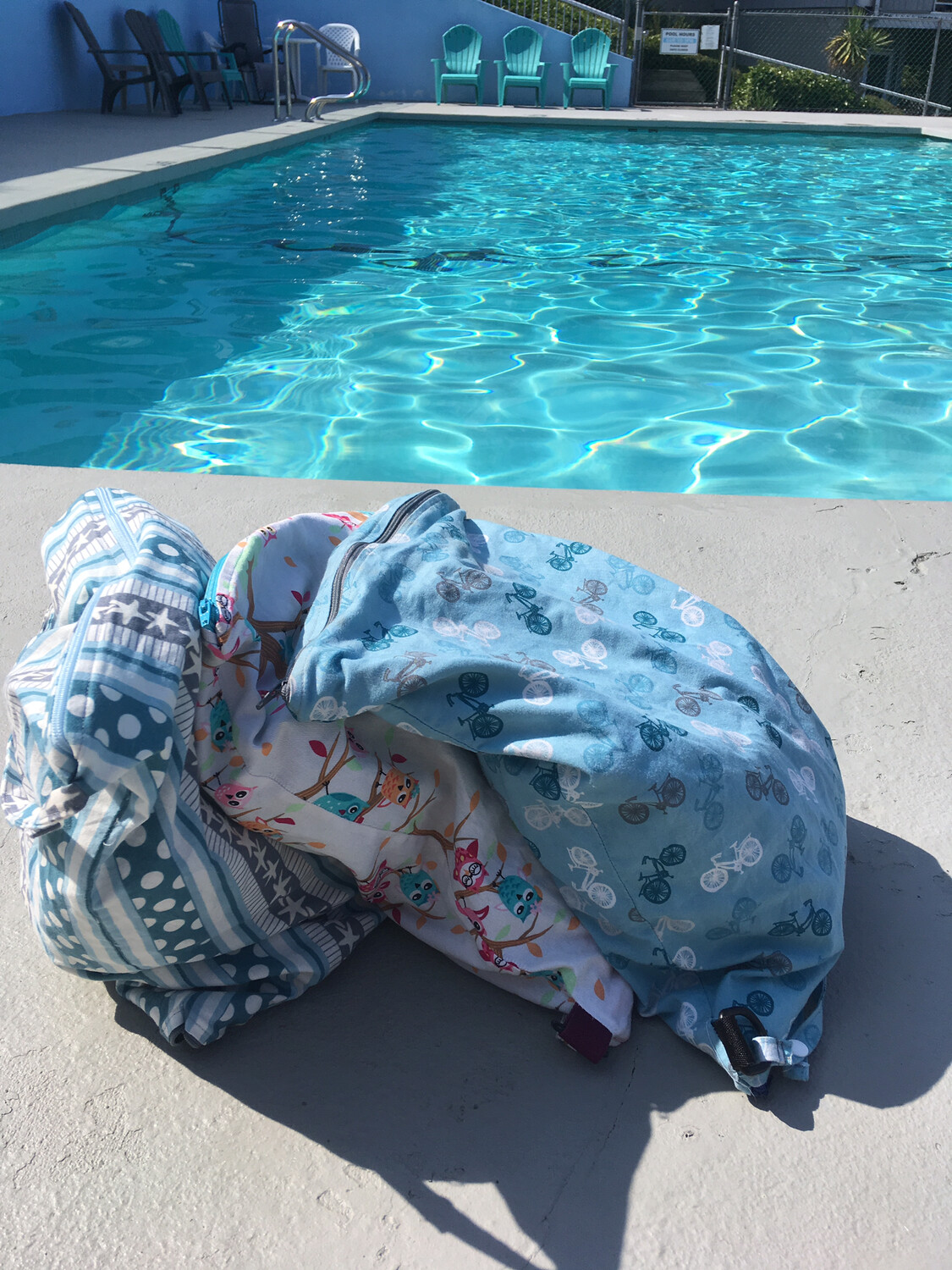 Extra Large &quot;Swim&quot;  Wet/ Dry Bag 15&quot;x 18&quot; with Double Zip Ready to Ship