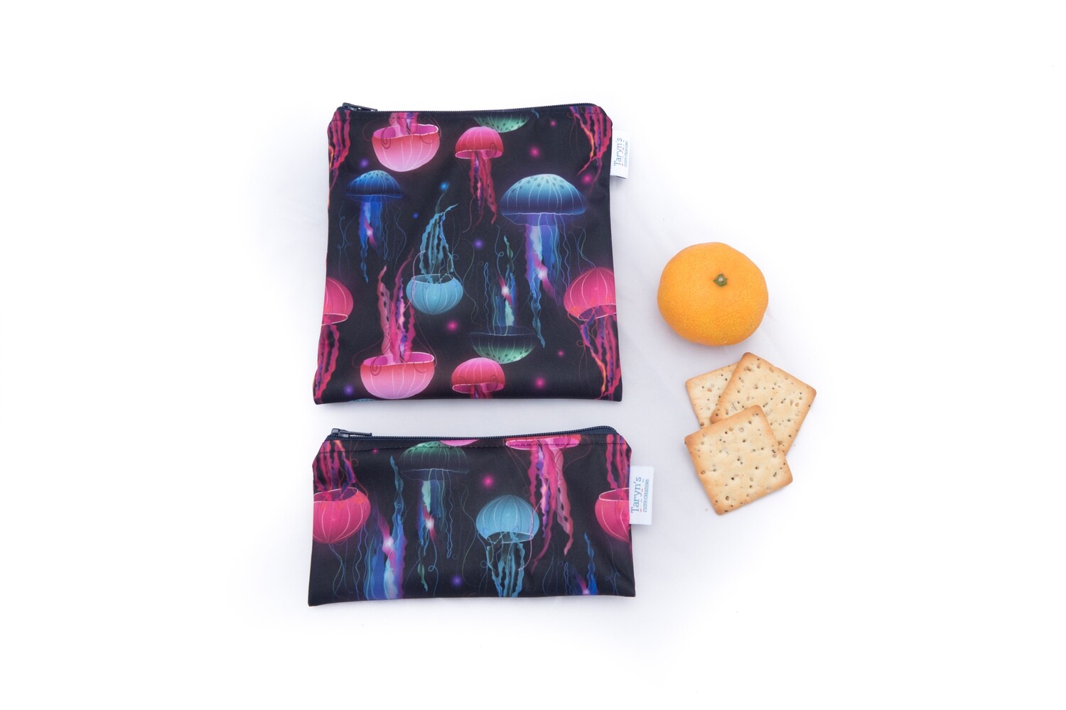 Reusable Snack and Sandwich Bag Set -Jellyfish