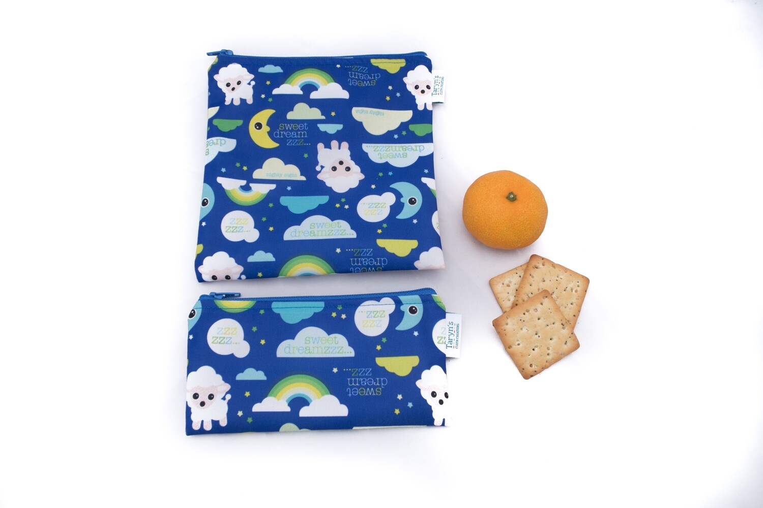 Reusable Snack and Sandwich Bag Set -Sheep