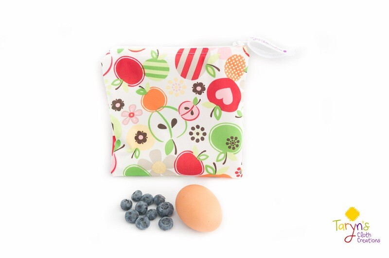 Reusable Snack and Sandwich Bag Set -Apples