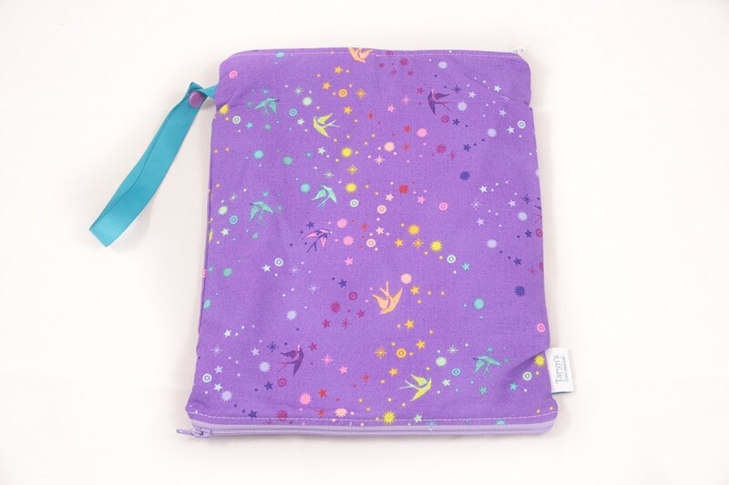 Medium Double-sided 9&quot;x11” Wet/dry Bag -Purple Fairy Dust