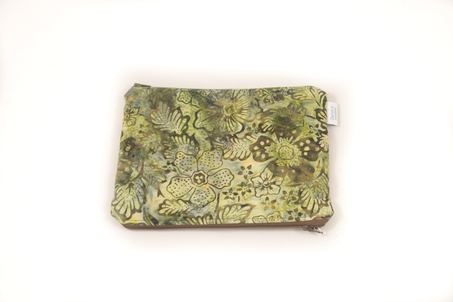Small Double-sided Wet/dry Bag -Green Batik