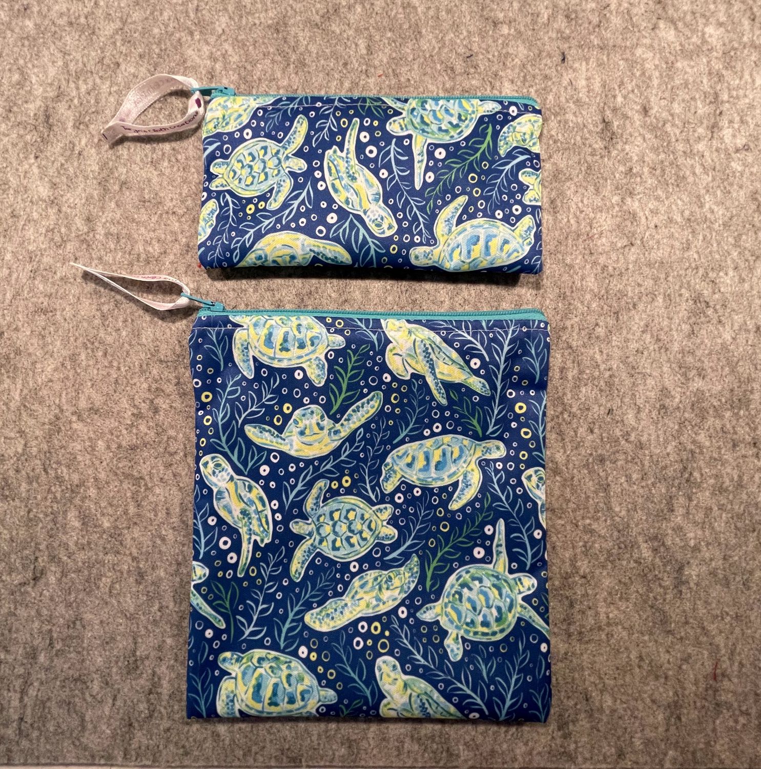 Reusable Snack and Sandwich Bag Set -Sea Turtles