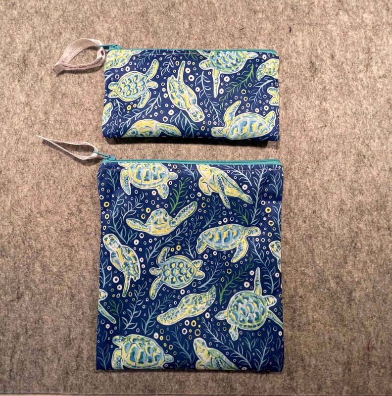 Reusable Snack and Sandwich Bag Set -Sea Turtles