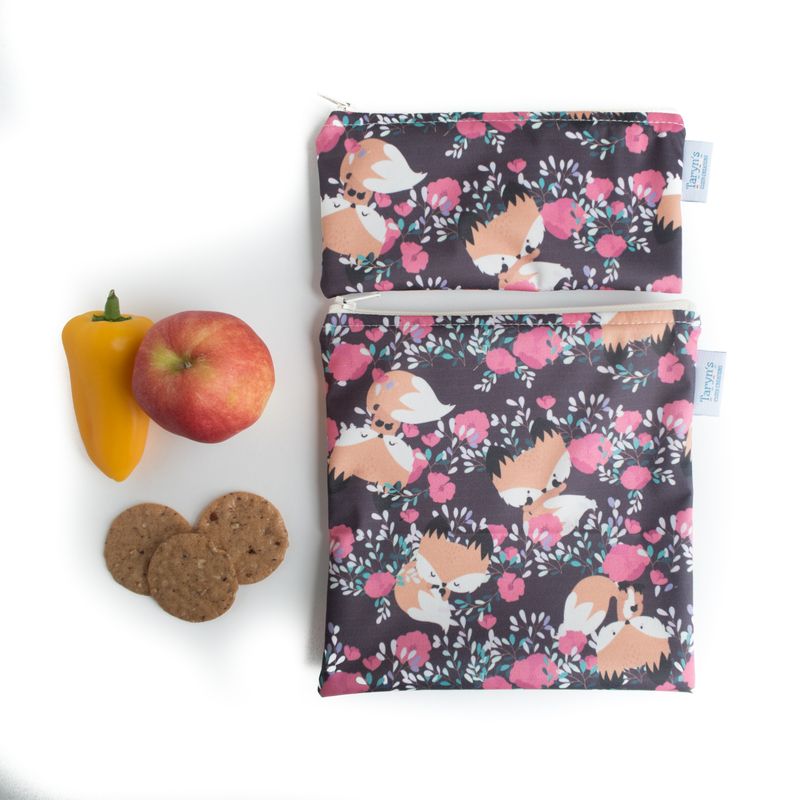 Reusable Snack and Sandwich Bag Set -Baby Fox