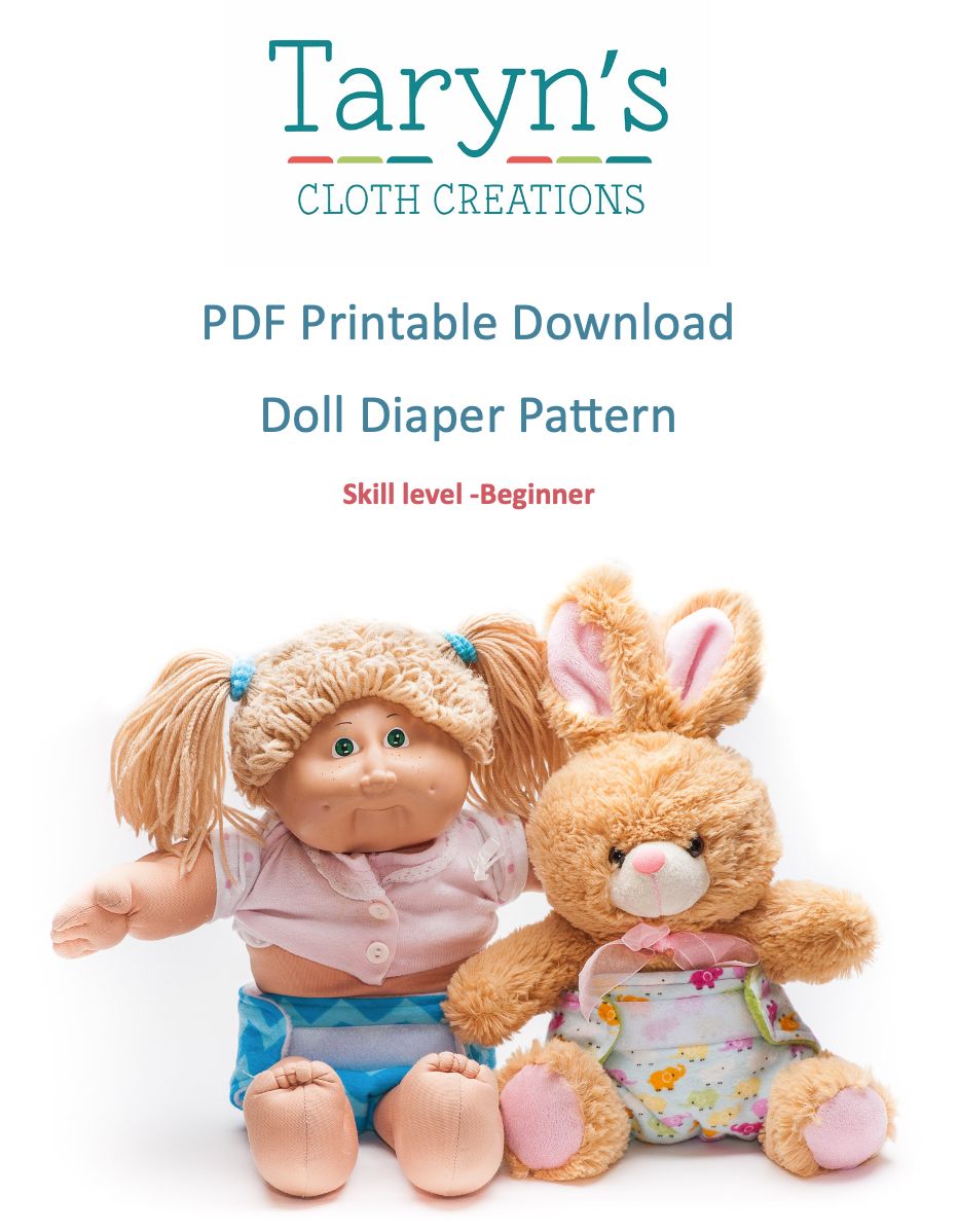PDF Download Sewing Pattern -Doll Diaper