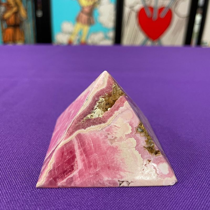 Rhodochrosite Druzy Pyramid